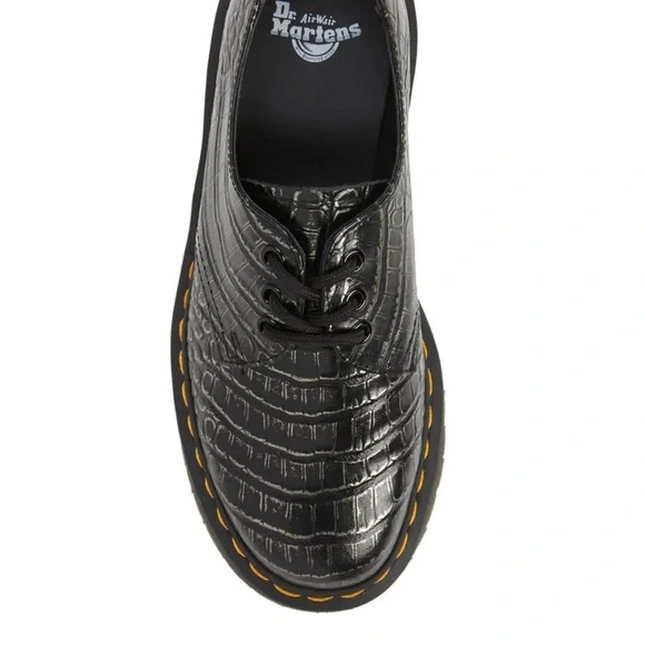{Dr. martens} 1461 Quad croc print platform derby - Picture 4 of 5
